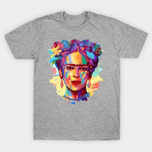 Frida Kahlo Colorful Portrait T-Shirt